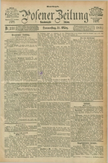 Posener Zeitung. Jg.99, Nr. 231 (31 März 1892) - Abend=Ausgabe.