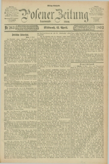 Posener Zeitung. Jg.99, Nr. 263 (13 April 1892) - Mittag=Ausgabe.