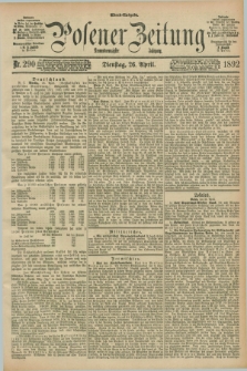 Posener Zeitung. Jg.99, Nr. 290 (26 April 1892) - Abend=Ausgabe.
