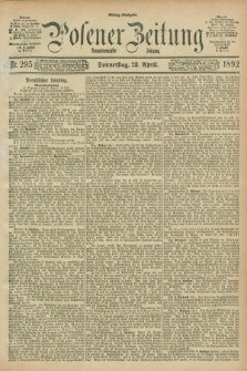 Posener Zeitung. Jg.99, Nr. 295 (28 April 1892) - Mittag=Ausgabe.