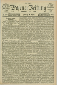 Posener Zeitung. Jg.99, Nr. 298 (29 April 1892) - Mittag=Ausgabe.