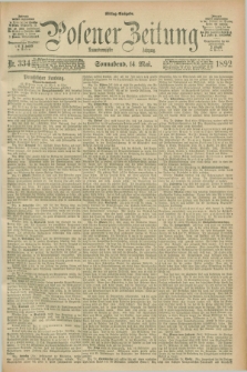 Posener Zeitung. Jg.99, Nr. 334 (14 Mai 1892) - Mittag=Ausgabe.