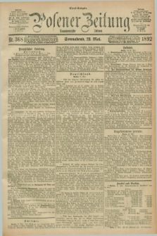 Posener Zeitung. Jg.99, Nr. 368 (28 Mai 1892) - Abend=Ausgabe.