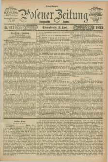 Posener Zeitung. Jg.99, Nr. 417 (18 Juni 1892) - Mittag=Ausgabe.