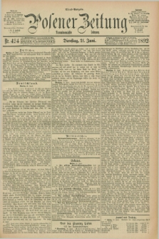 Posener Zeitung. Jg.99, Nr. 424 (21 Juni 1892) - Abend=Ausgabe.