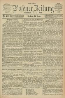 Posener Zeitung. Jg.99, Nr. 432 (24 Juni 1892) - Mittag=Ausgabe.