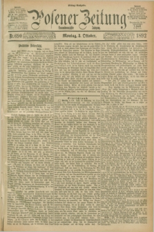 Posener Zeitung. Jg.99, Nr. 690 (3 Oktober 1892) - Mittag=Ausgabe.