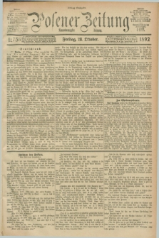 Posener Zeitung. Jg.99, Nr. 756 (28 Oktober 1892) - Mittag=Ausgabe.