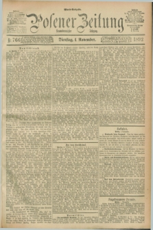 Posener Zeitung. Jg.99, Nr. 766 (1 November 1892) - Abend=Ausgabe.