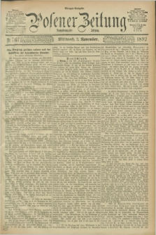 Posener Zeitung. Jg.99, Nr. 767 (2 November 1892) - Morgen=Ausgabe. + dod.
