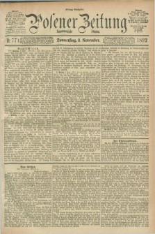 Posener Zeitung. Jg.99, Nr. 771 (3 November 1892) - Mittag=Ausgabe.