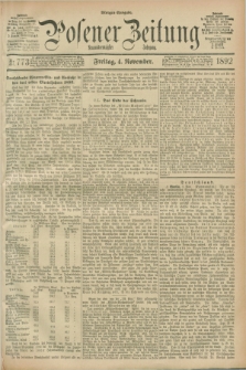 Posener Zeitung. Jg.99, Nr. 773 (4 November 1892) - Morgen=Ausgabe. + dod.