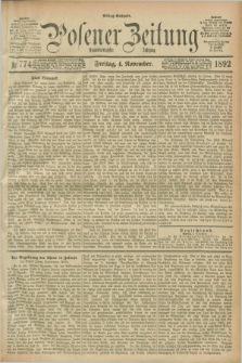 Posener Zeitung. Jg.99, Nr. 774 (4 November 1892) - Mittag=Ausgabe.