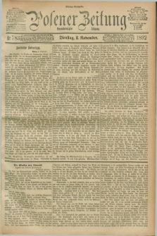 Posener Zeitung. Jg.99, Nr. 783 (8 November 1892) - Mittag=Ausgabe.