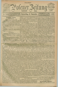 Posener Zeitung. Jg.99, Nr. 789 (10 November 1892) - Mittag=Ausgabe.