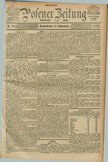 Posener Zeitung. Jg.99, Nr. 796 (12 November 1892) - Abend=Ausgabe.