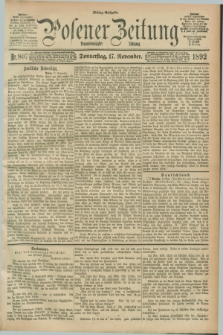 Posener Zeitung. Jg.99, Nr. 807 (17 November 1892) - Mittag=Ausgabe.