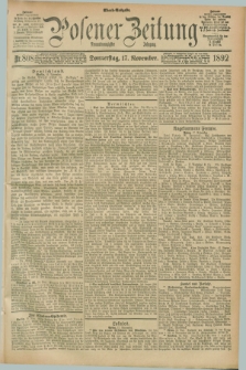 Posener Zeitung. Jg.99, Nr. 808 (17 November 1892) - Abend=Ausgabe.