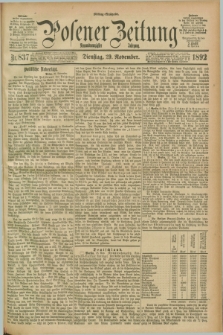 Posener Zeitung. Jg.99, Nr. 837 (29 November 1892) - Mittag=Ausgabe.