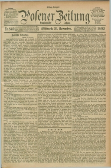 Posener Zeitung. Jg.99, Nr. 840 (30 November 1892) - Mittag=Ausgabe.