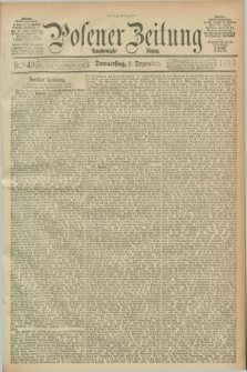 Posener Zeitung. Jg.99, Nr. 843 (1 Dezember 1892) - Mittag=Ausgabe.