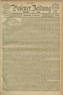 Posener Zeitung. Jg.99, Nr. 849 (3 Dezember 1892) - Mittag=Ausgabe.