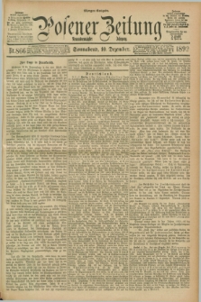 Posener Zeitung. Jg.99, Nr. 866 (10 Dezember 1892) - Morgen=Ausgabe. + dod.