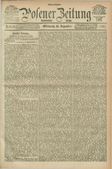 Posener Zeitung. Jg.99, Nr. 876 (14 Dezember 1892) - Mittag=Ausgabe.