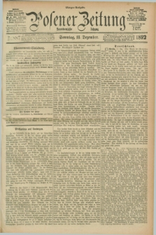 Posener Zeitung. Jg.99, Nr. 887 (18 Dezember 1892) - Morgen=Ausgabe. + dod.