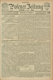 Posener Zeitung. Jg.99, Nr. 893 (21 Dezember 1892) - Morgen=Ausgabe. + dod.