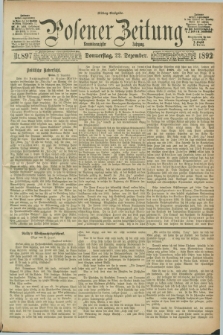Posener Zeitung. Jg.99, Nr. 897 (22 Dezember 1892) - Mittag=Ausgabe.