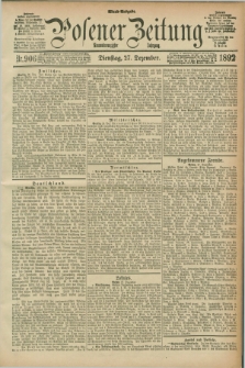 Posener Zeitung. Jg.99, Nr. 906 (27 Dezember 1892) - Abend=Ausgabe.