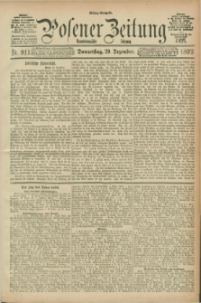 Posener Zeitung. Jg.99, Nr. 911 (29 Dezember 1892) - Mittag=Ausgabe.