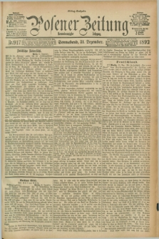 Posener Zeitung. Jg.99, Nr. 917 (31 Dezember 1892) - Mittag=Ausgabe.