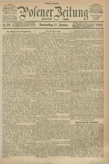 Posener Zeitung. Jg.100, Nr. 28 (12 Januar 1893) - Morgen=Ausgabe. + dod.