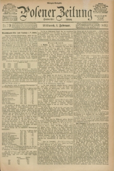 Posener Zeitung. Jg.100, Nr. 79 (1 Februar 1893) - Morgen=Ausgabe. + dod.