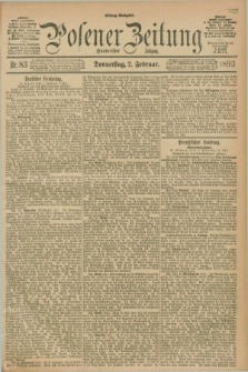 Posener Zeitung. Jg.100, Nr. 83 (2 Februar 1893) - Mittag=Ausgabe.