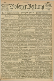 Posener Zeitung. Jg.100, Nr. 140 (24 Februar 1893) - Mittag=Ausgabe.