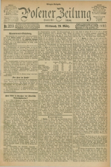 Posener Zeitung. Jg.100, Nr. 223 (29 März 1893) - Morgen=Ausgabe. + dod.