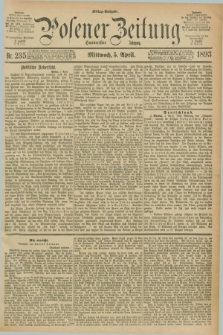 Posener Zeitung. Jg.100, Nr. 235 (5 April 1893) - Mittag=Ausgabe.