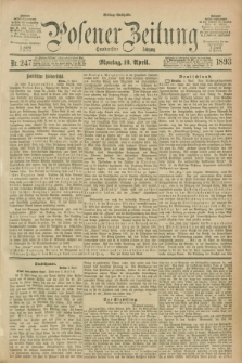 Posener Zeitung. Jg.100, Nr. 247 (10 April 1893) - Mittag=Ausgabe.