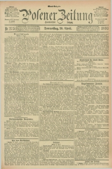 Posener Zeitung. Jg.100, Nr. 275 (20 April 1893) - Abend=Ausgabe.