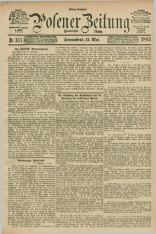 Posener Zeitung. Jg.100, Nr. 331 (13 Mai 1893) - Mittag=Ausgabe.