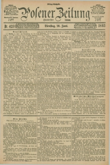 Posener Zeitung. Jg.100, Nr. 423 (20 Juni 1893) - Mittag=Ausgabe.