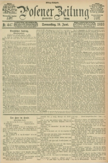 Posener Zeitung. Jg.100, Nr. 447 (29 Juni 1893) - Mittag=Ausgabe.