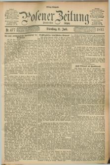 Posener Zeitung. Jg.100, Nr. 477 (11 Juli 1893) - Mittag=Ausgabe.