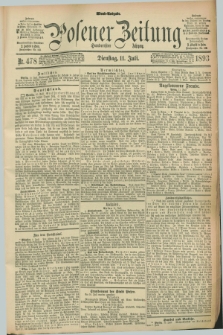 Posener Zeitung. Jg.100, Nr. 478 (11 Juli 1893) - Abend=Ausgabe.
