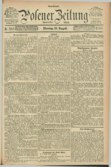 Posener Zeitung. Jg.100, Nr. 583 (21 August 1893) - Abend=Ausgabe.