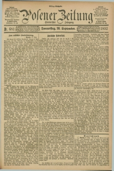 Posener Zeitung. Jg.100, Nr. 681 (28 September 1893) - Mittag=Ausgabe.
