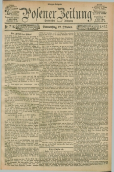 Posener Zeitung. Jg.100, Nr. 716 (12 Oktober 1893) - Morgen=Ausgabe. + dod.